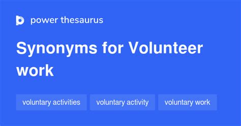 volunteer thesaurus